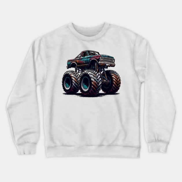 Monster Truck Crewneck Sweatshirt by Vehicles-Art